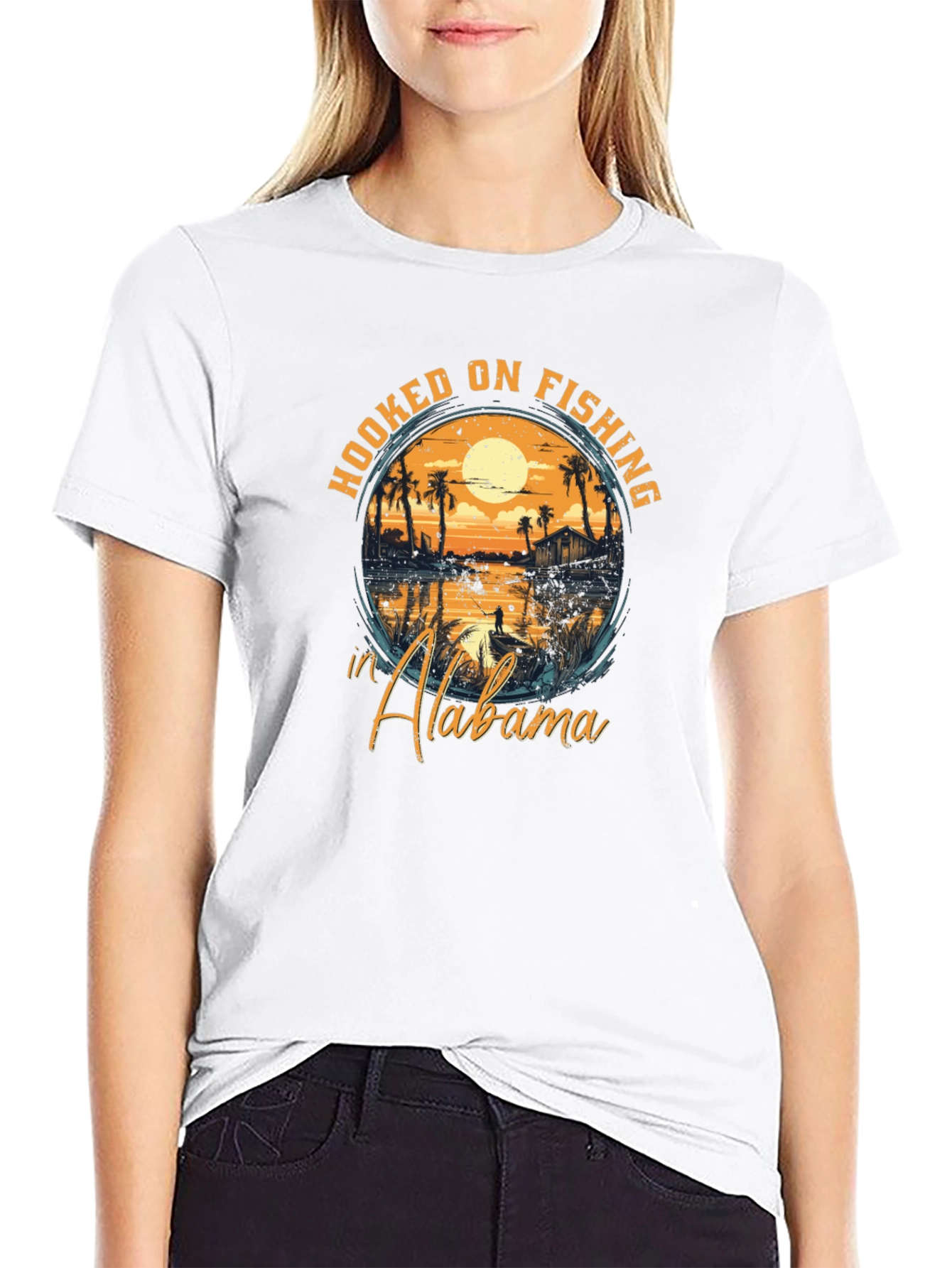 Hooked on Fishing in Alabama Tee