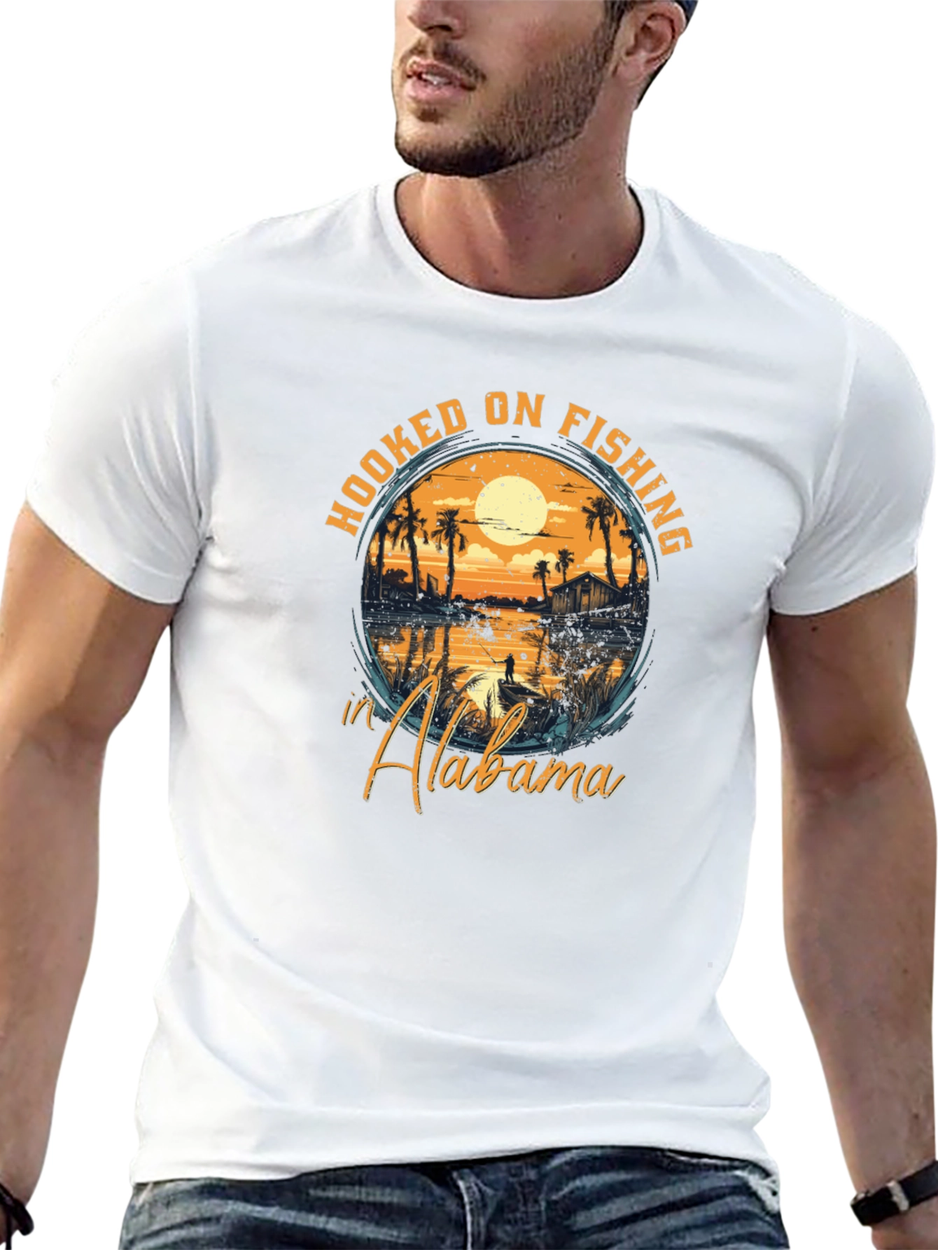 Hooked on Fishing in Alabama Tee