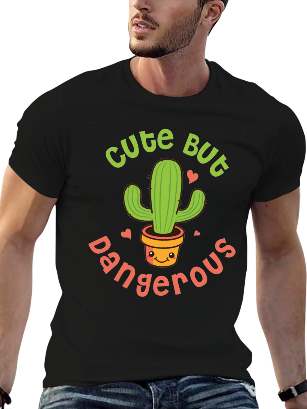 Cute But Dangerous Cactus Graphic Tee - Unisex