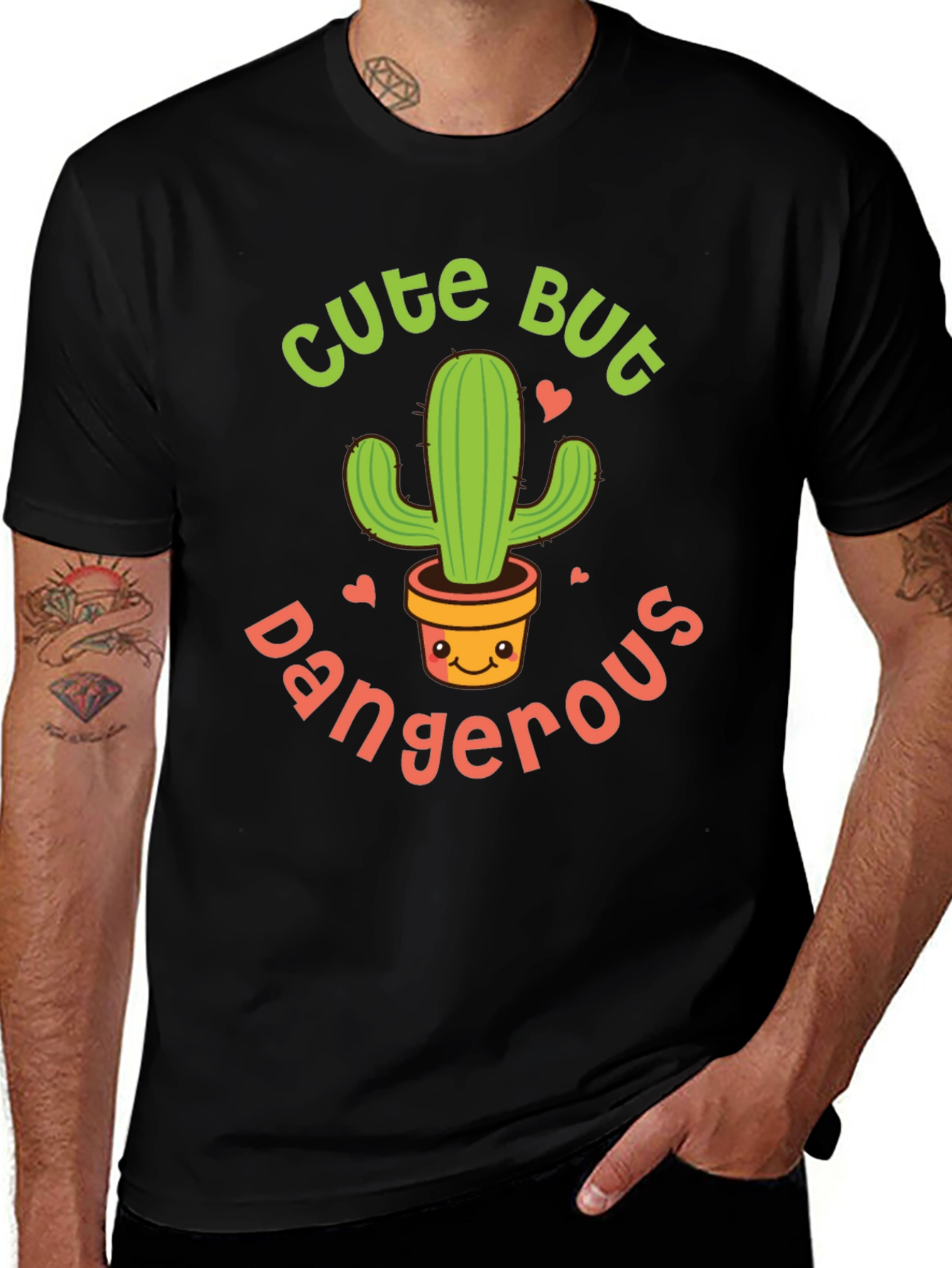 Cute But Dangerous Cactus Graphic Tee - Unisex