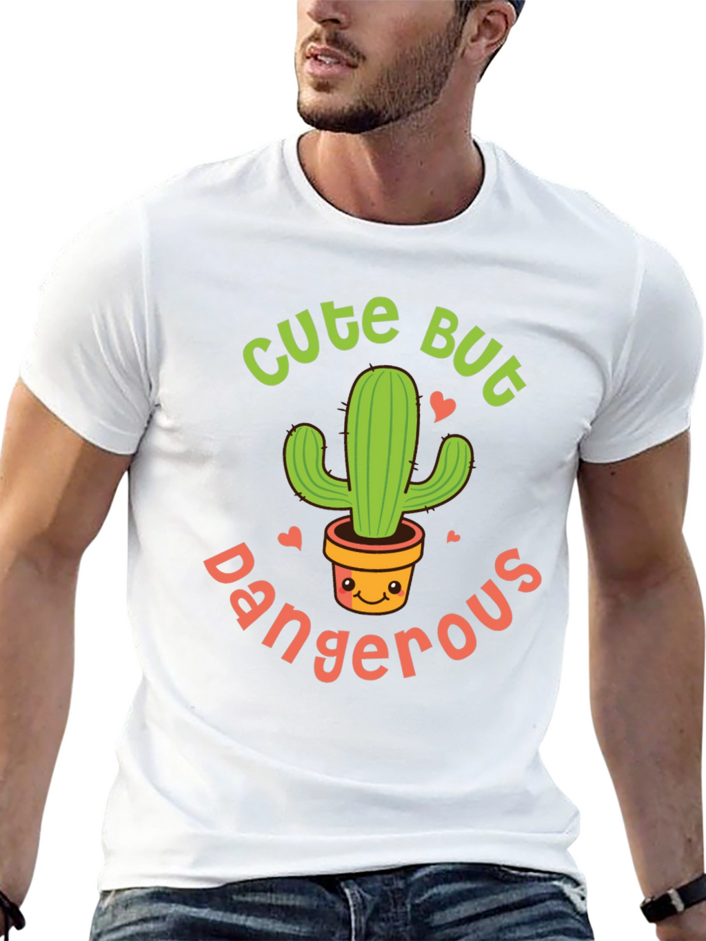 Cute But Dangerous Cactus Graphic Tee - Unisex