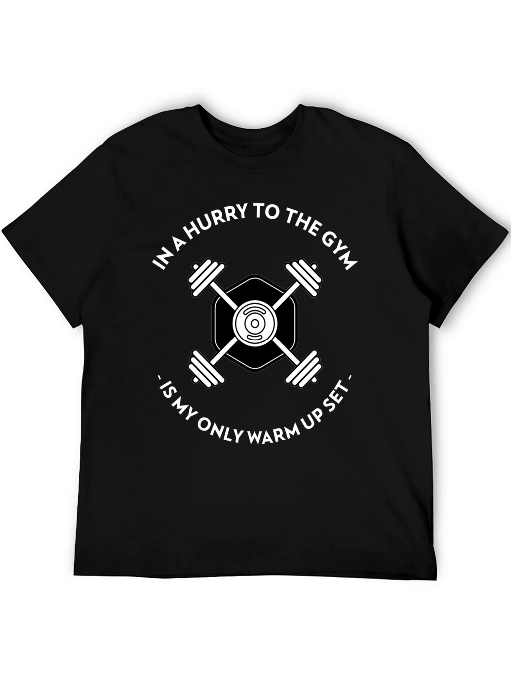 Gym Warm-Up T-Shirt: Black Fitness Tee
