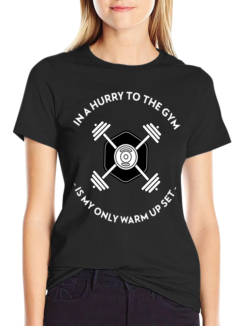 Gym Warm-Up T-Shirt: Black Fitness Tee