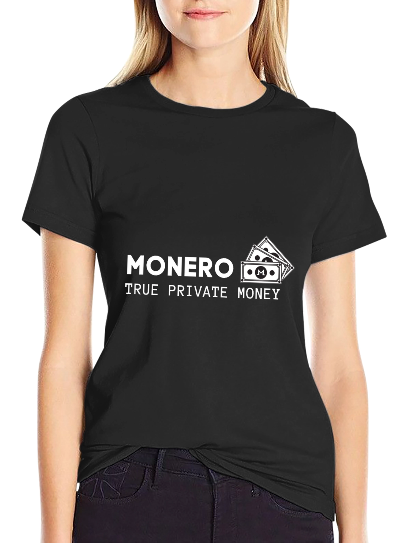 Monero True Private Money Black T-Shirt