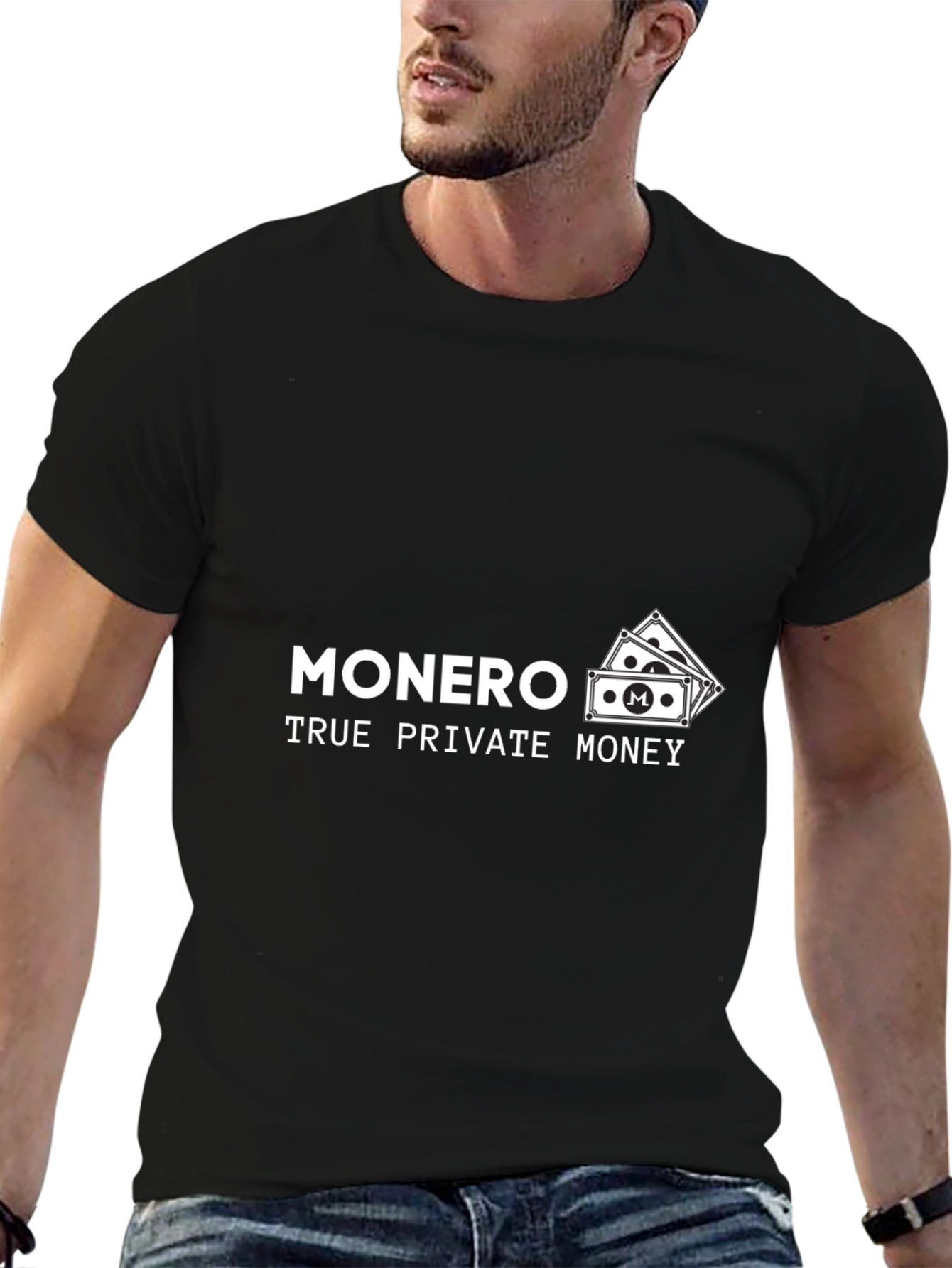 Monero True Private Money Black T-Shirt