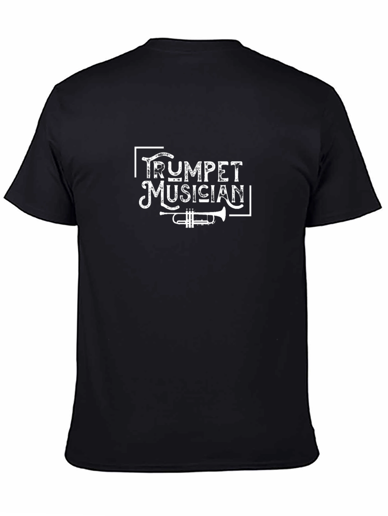Trumpet Musician Graphic Tee - Black