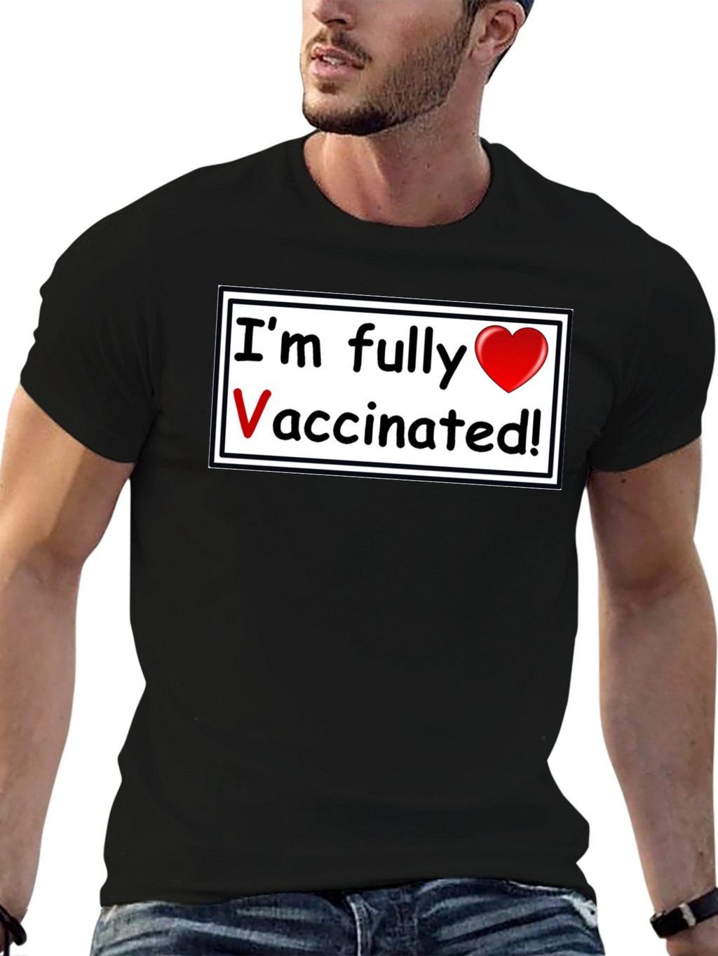 Fully Vaccinated T-Shirt - Black Casual Wear