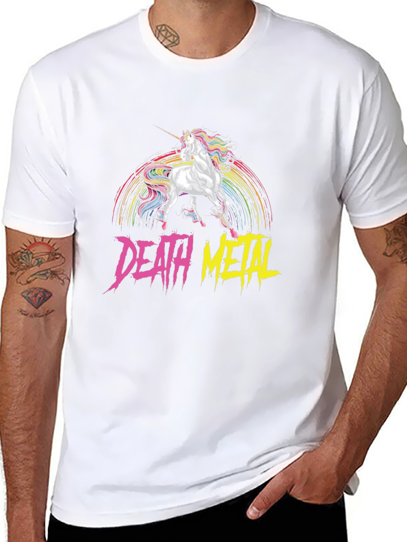 Death Metal Unicorn Black T-Shirt