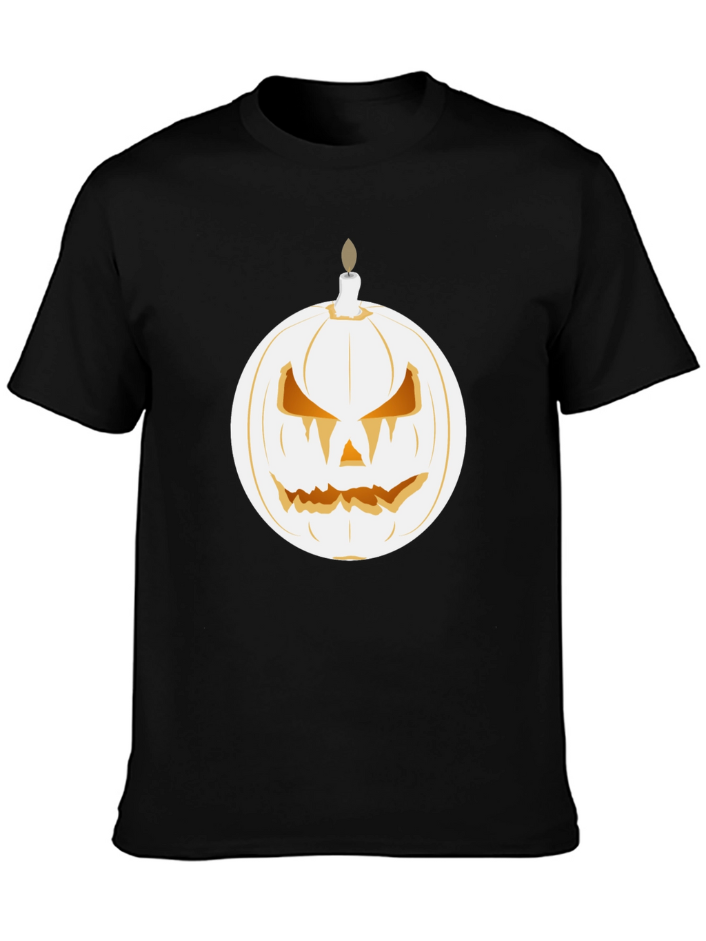 Spooky Pumpkin Candle Graphic Tee - Halloween Shirt