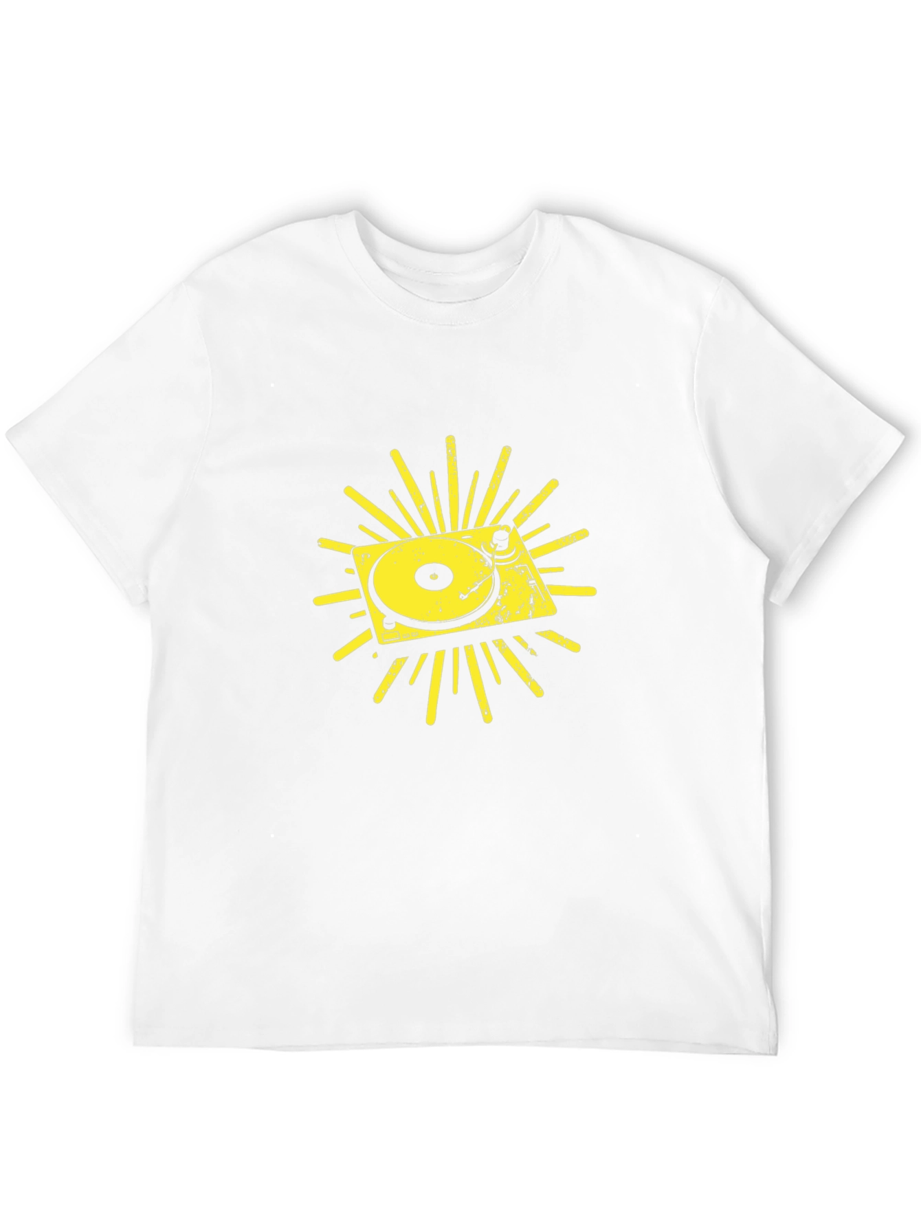 Retro Turntable Graphic Tee - Black