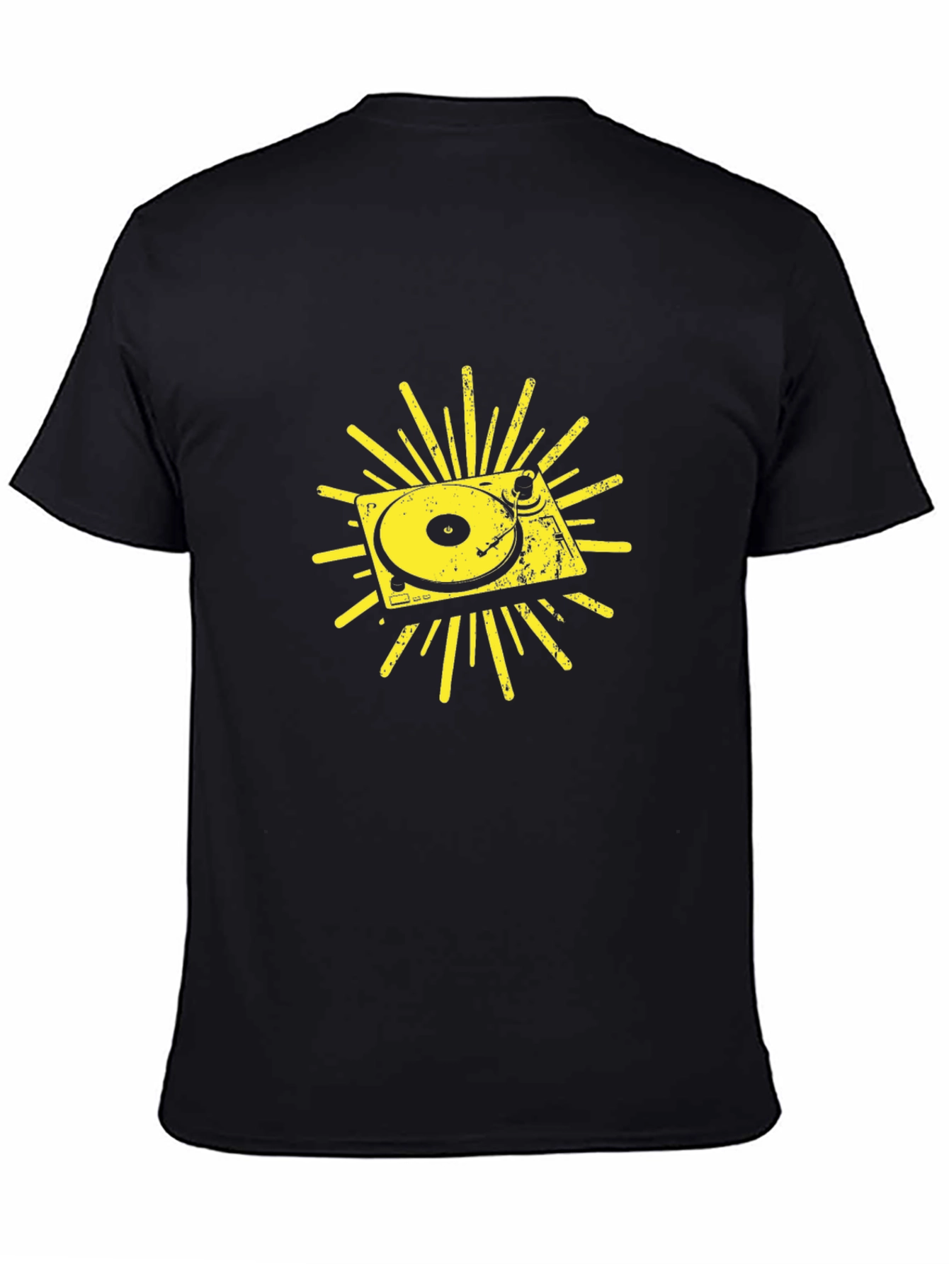 Retro Turntable Graphic Tee - Black