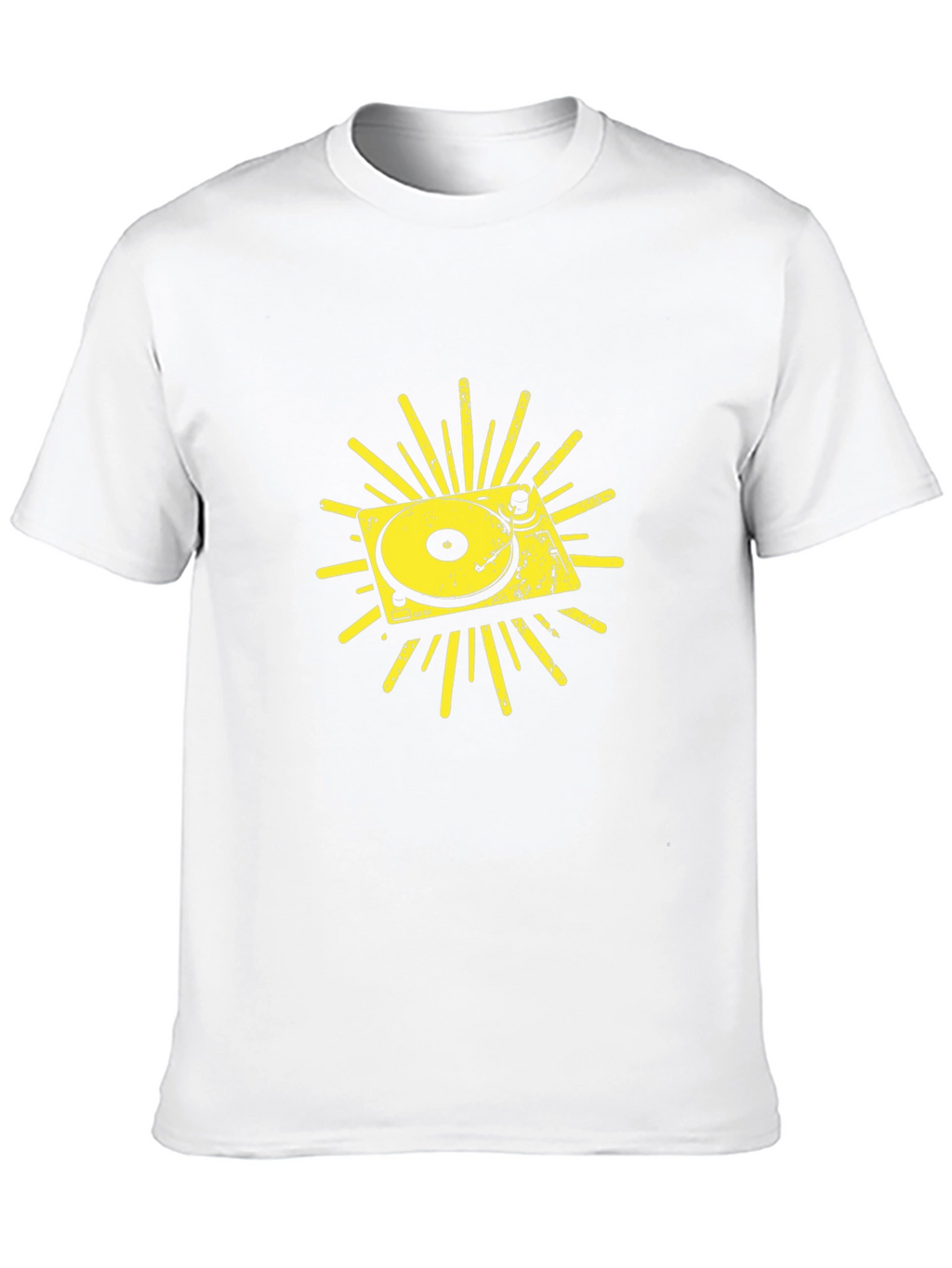 Retro Turntable Graphic Tee - Black