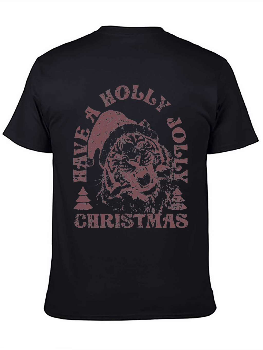 Holiday Tiger Graphic Tee - Christmas Style