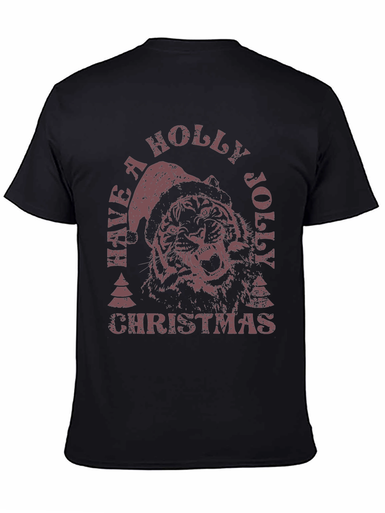Holiday Tiger Graphic Tee - Christmas Style