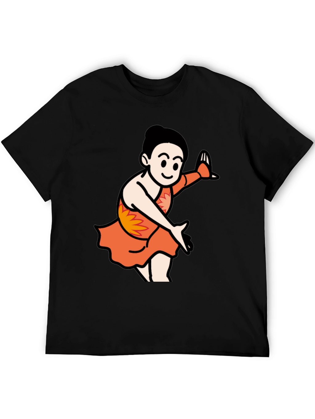 Cartoon Dancer Black T-Shirt