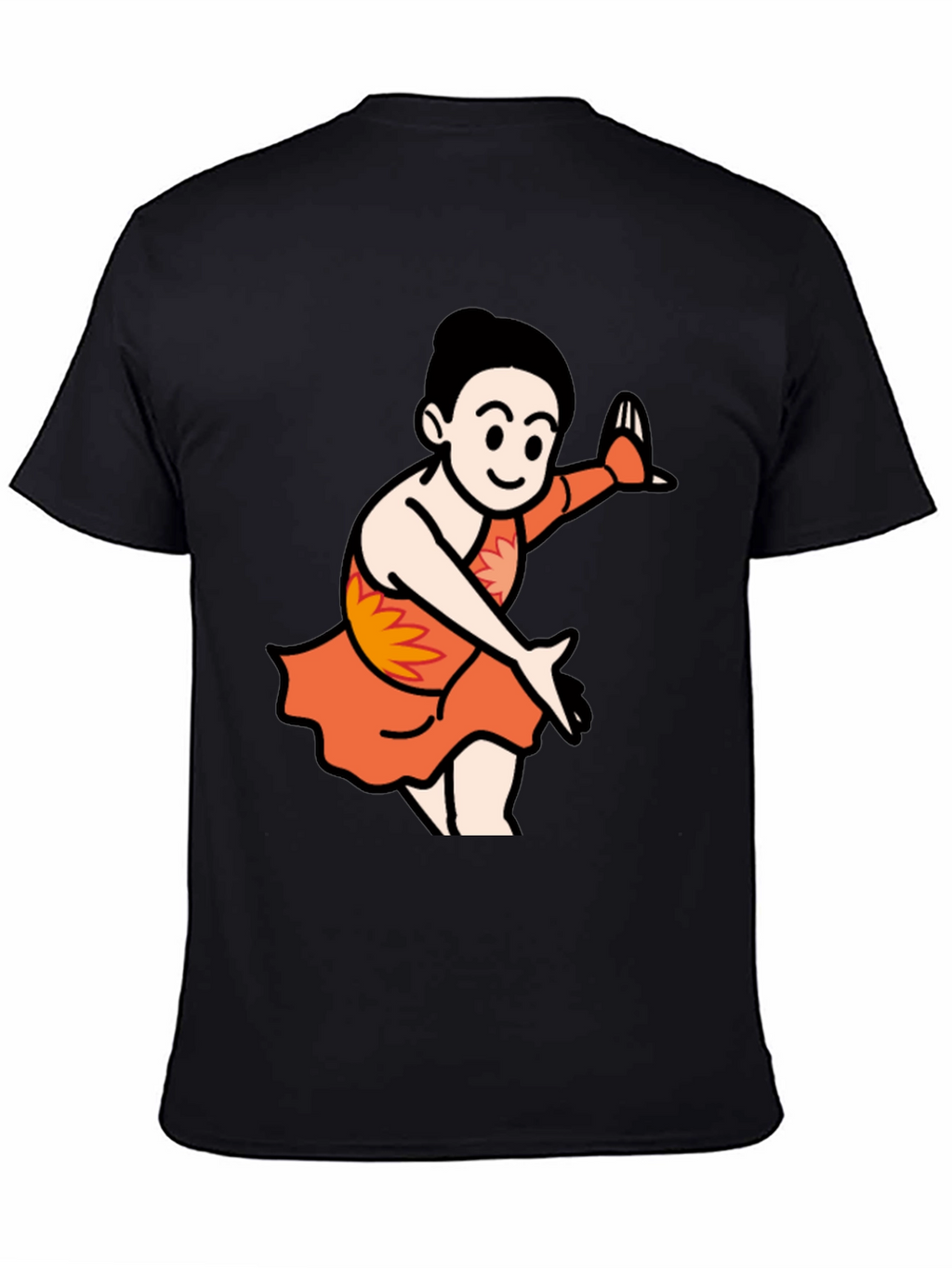 Cartoon Dancer Black T-Shirt