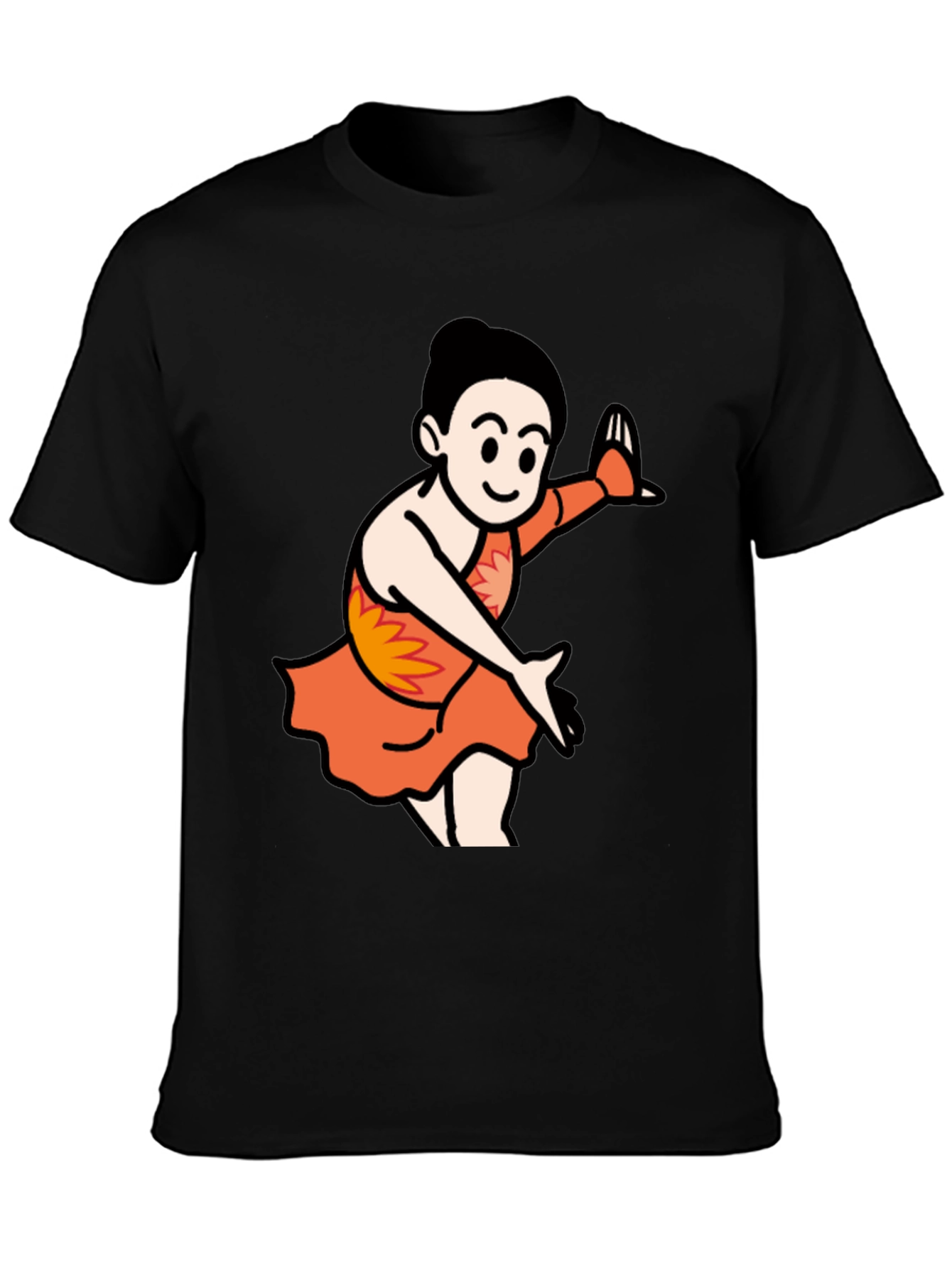 Cartoon Dancer Black T-Shirt
