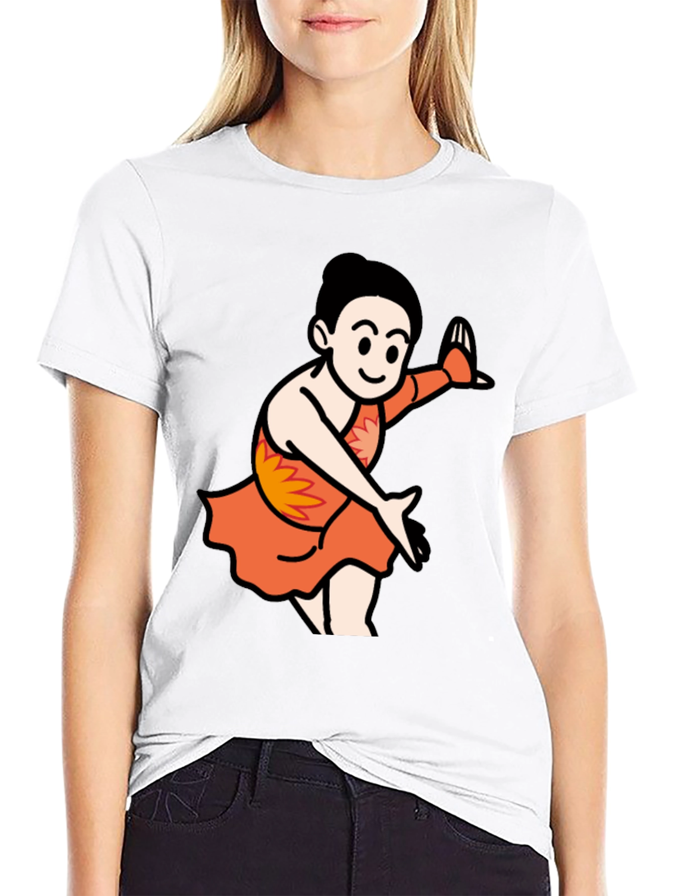 Cartoon Dancer Black T-Shirt