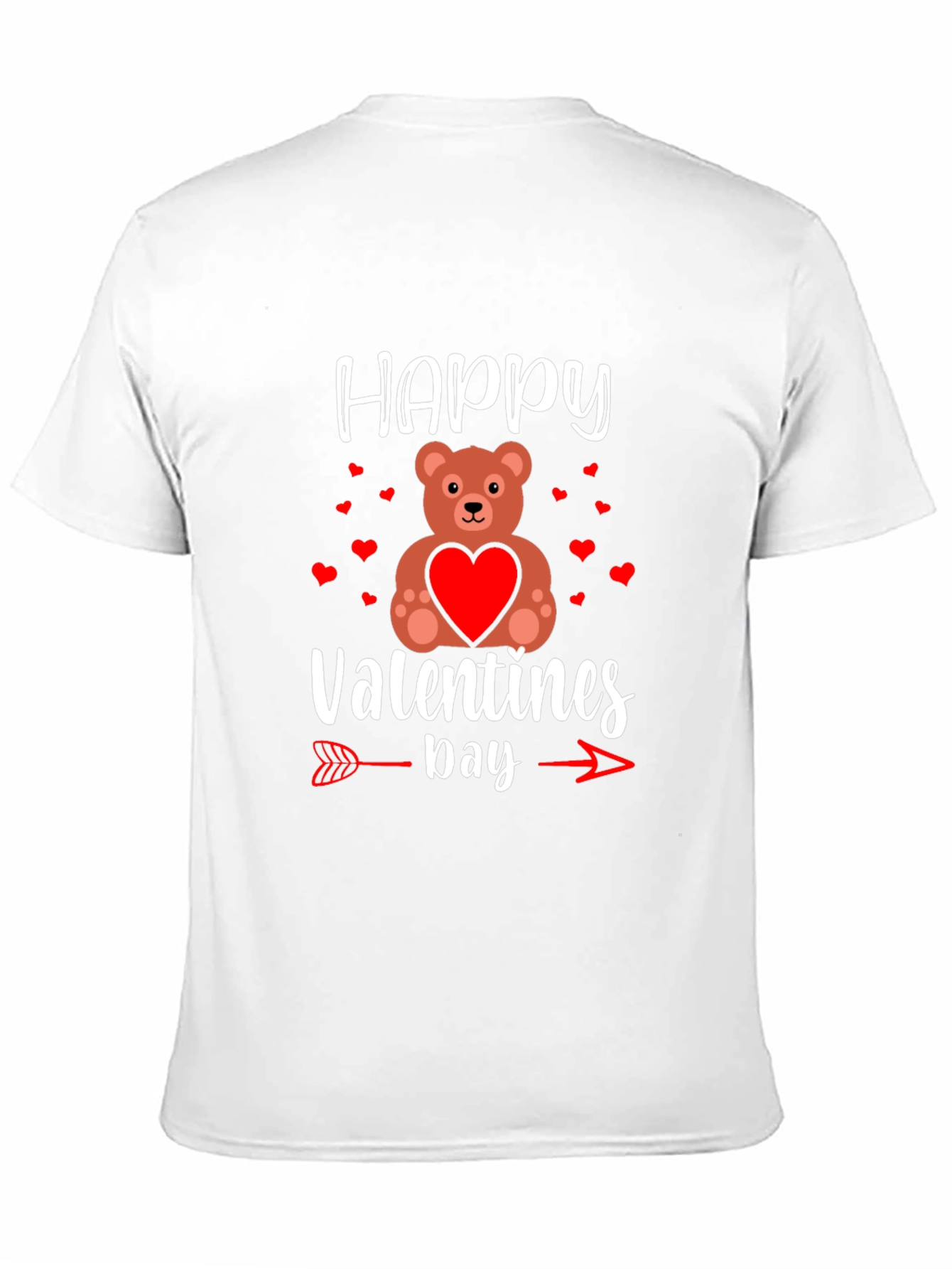 Happy Valentines Day Teddy Bear Arrow T-Shirt