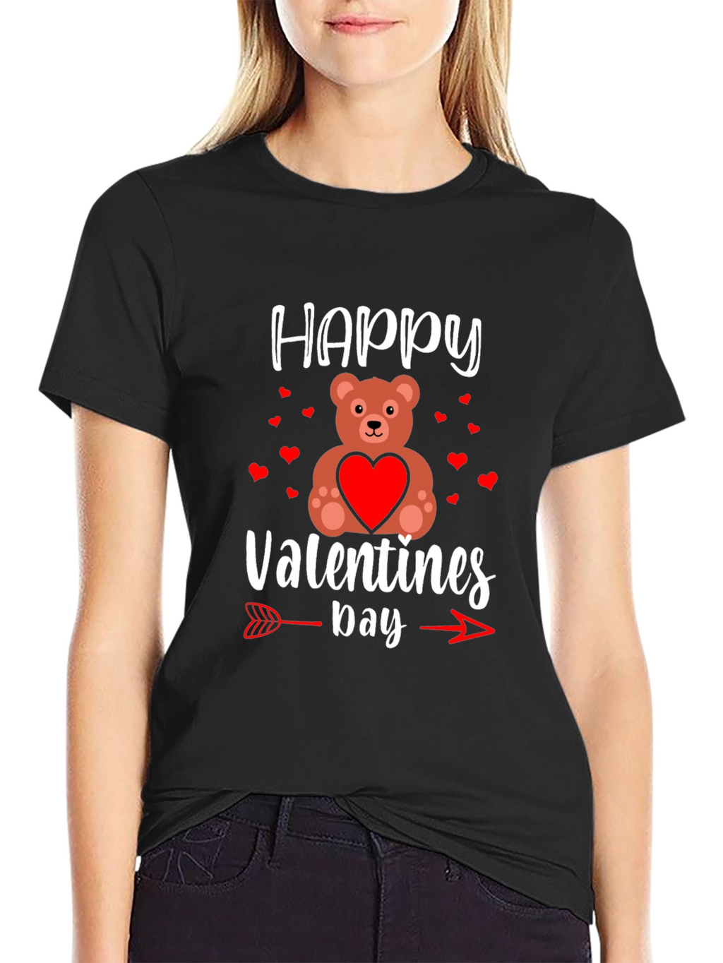 Happy Valentines Day Teddy Bear Arrow T-Shirt