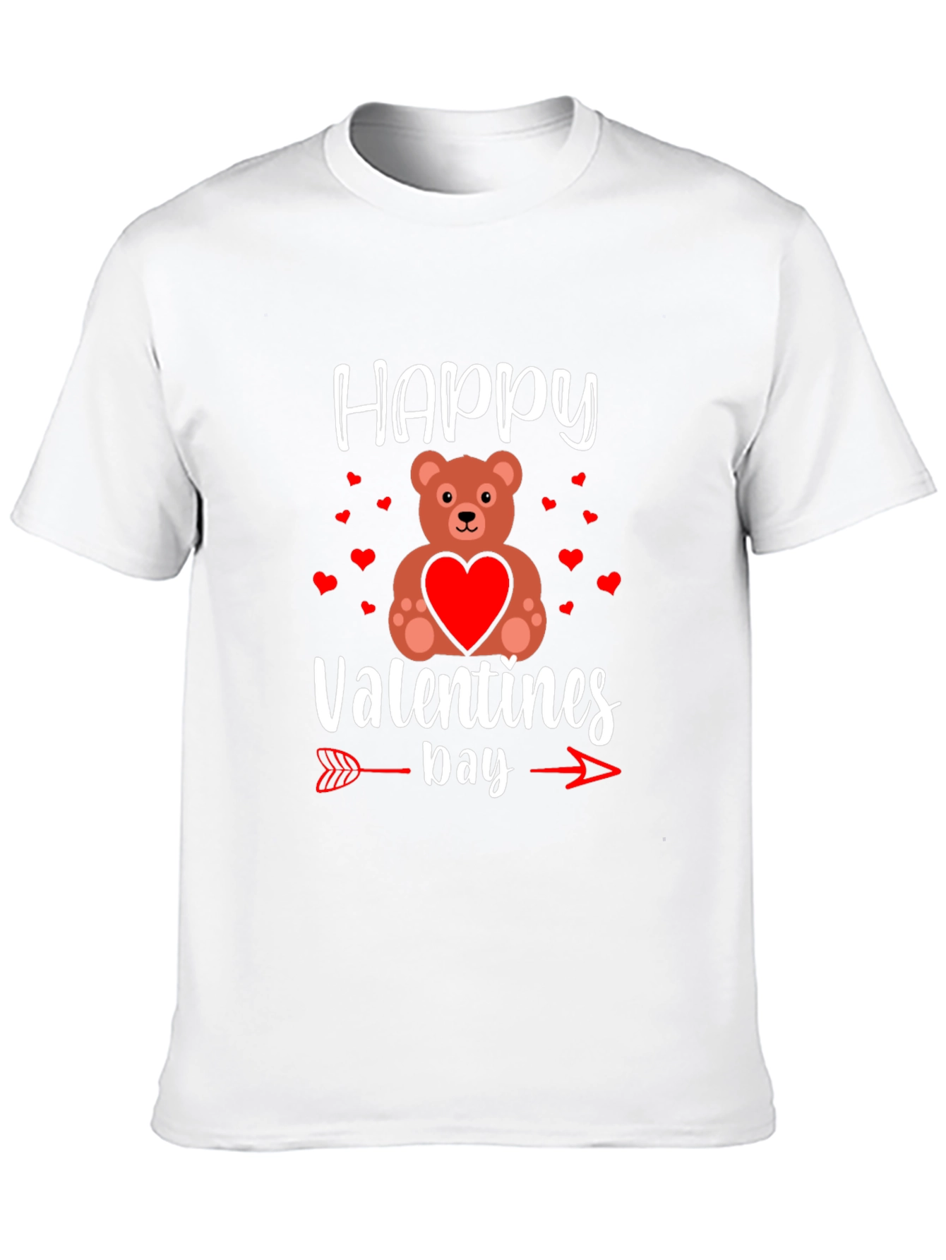Happy Valentines Day Teddy Bear Arrow T-Shirt