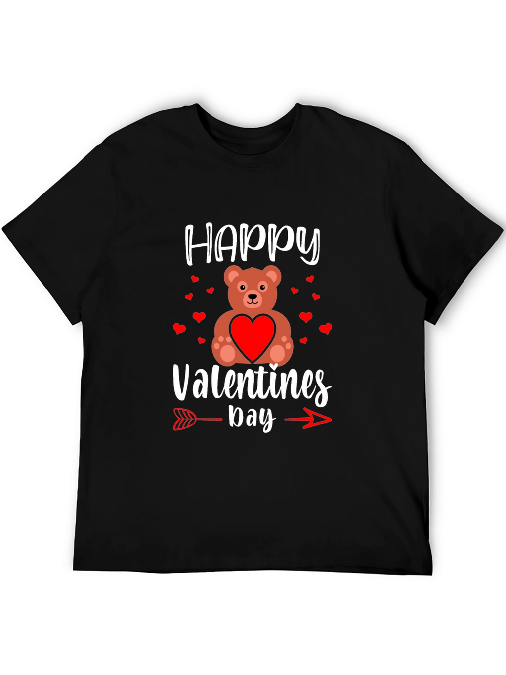 Happy Valentines Day Teddy Bear Arrow T-Shirt