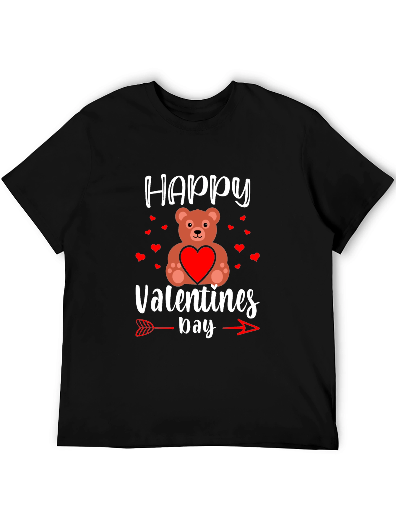 Happy Valentines Day Teddy Bear Arrow T-Shirt