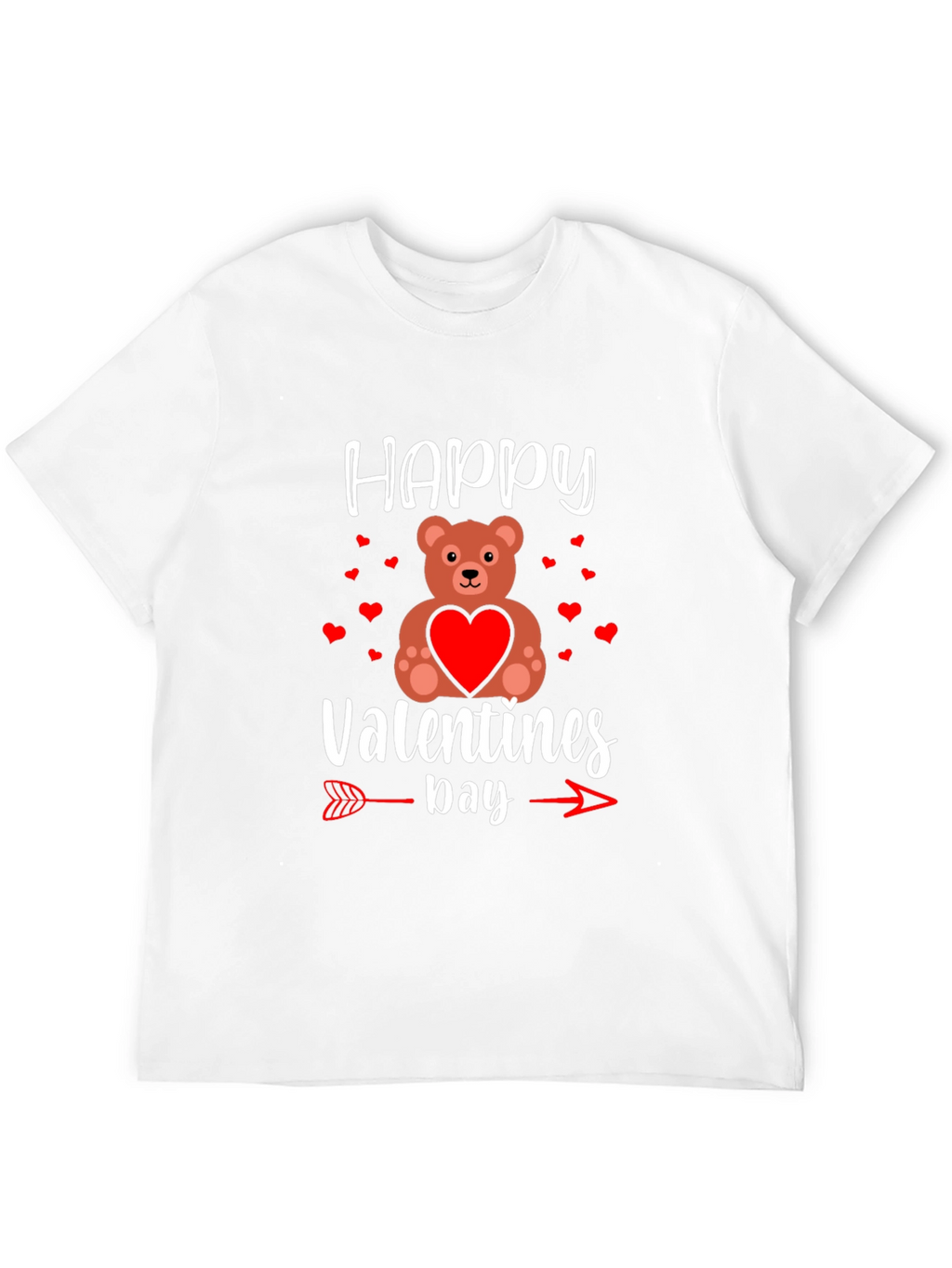 Happy Valentines Day Teddy Bear Arrow T-Shirt