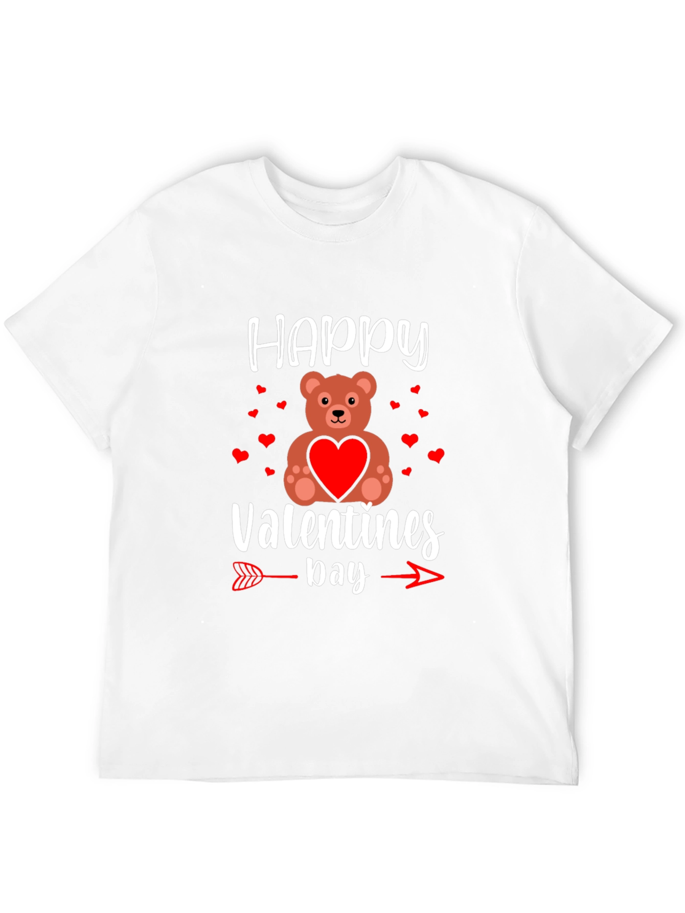 Happy Valentines Day Teddy Bear Arrow T-Shirt