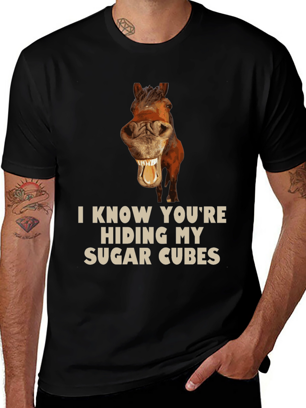 Funny Horse Sugar Cubes T-Shirt