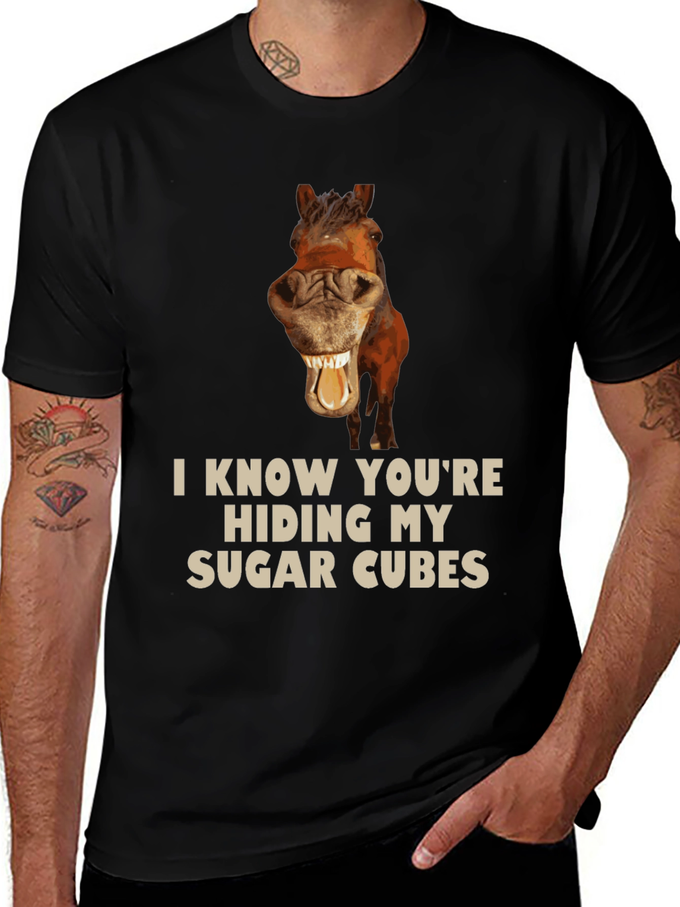 Funny Horse Sugar Cubes T-Shirt
