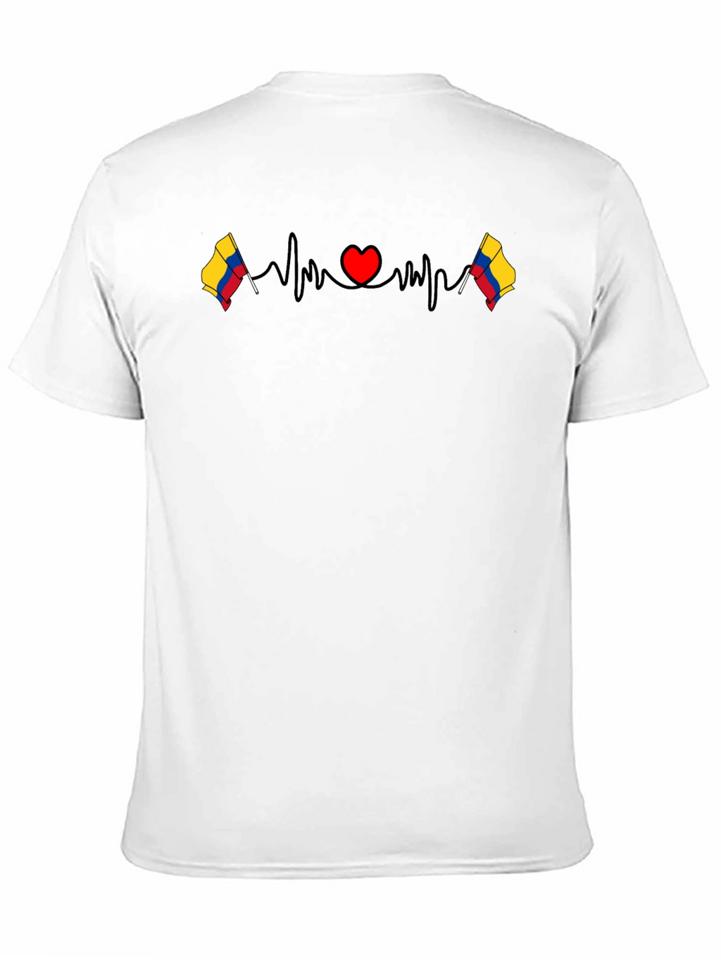 Colombia Flag Heartbeat Graphic T-Shirt