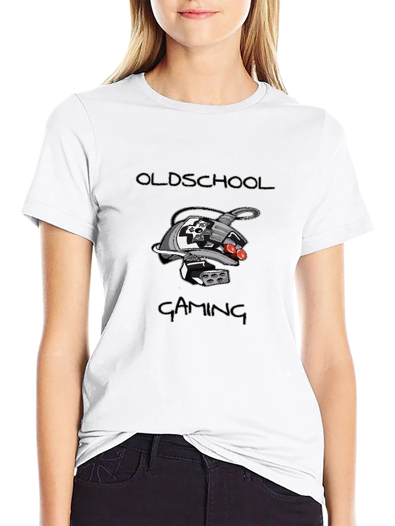 Oldschool Gaming Graphic Tee - Black