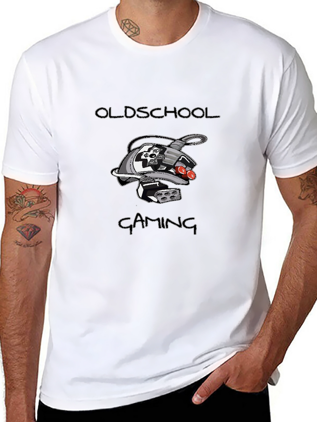 Oldschool Gaming Graphic Tee - Black