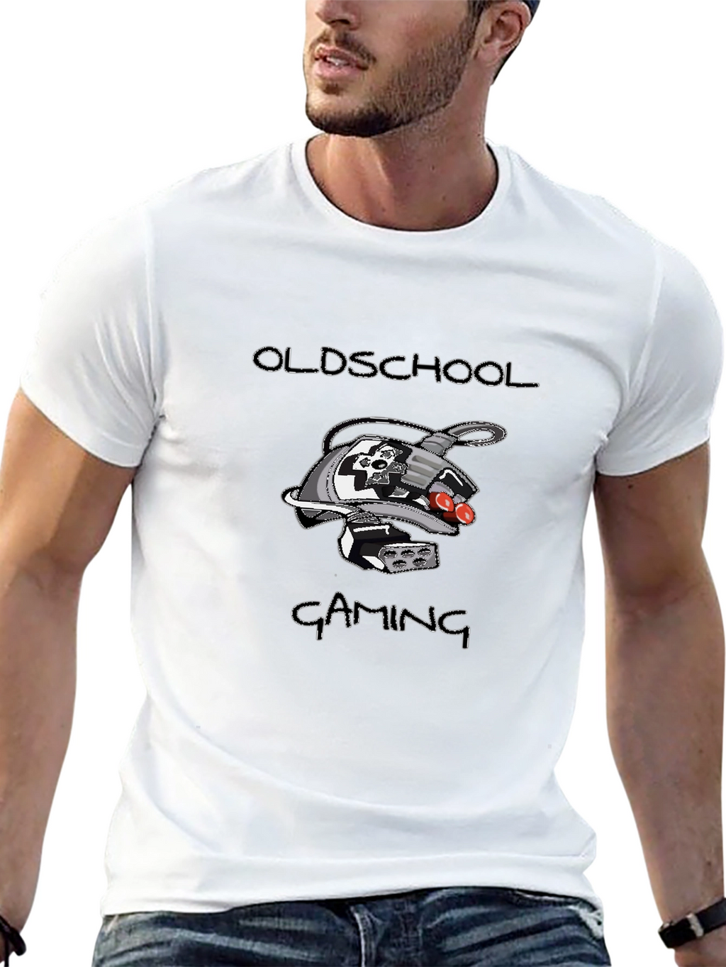 Oldschool Gaming Graphic Tee - Black
