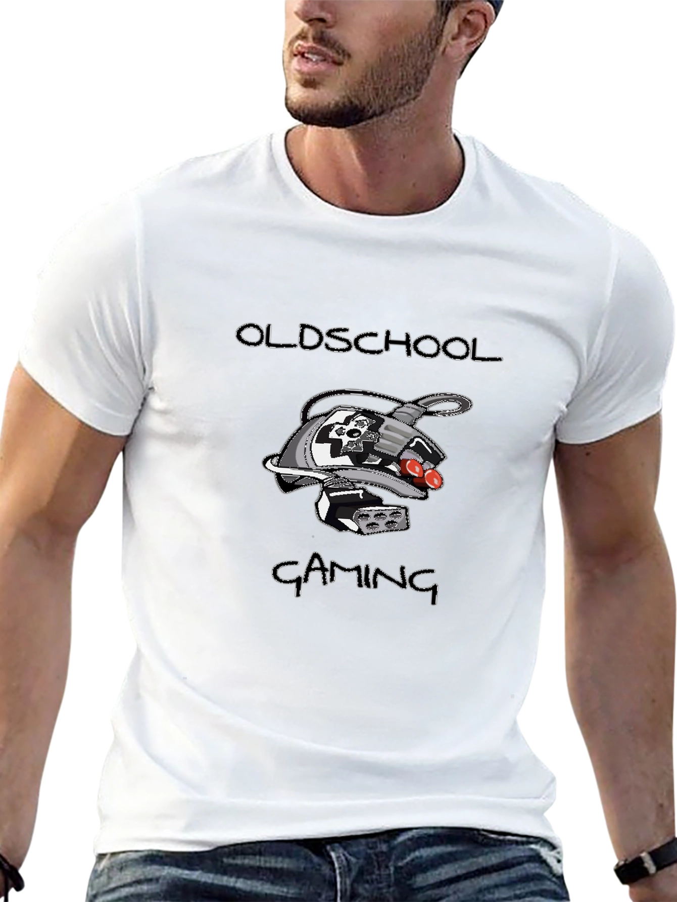 Oldschool Gaming Graphic Tee - Black