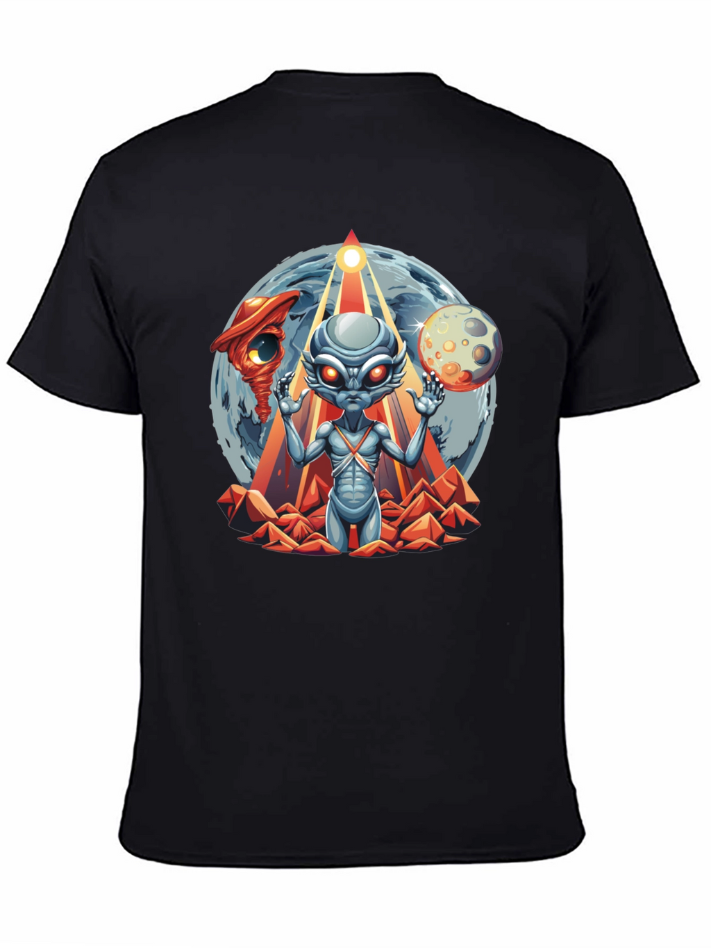 Alien Graphic T-Shirt: Sci-Fi Style Black Tee