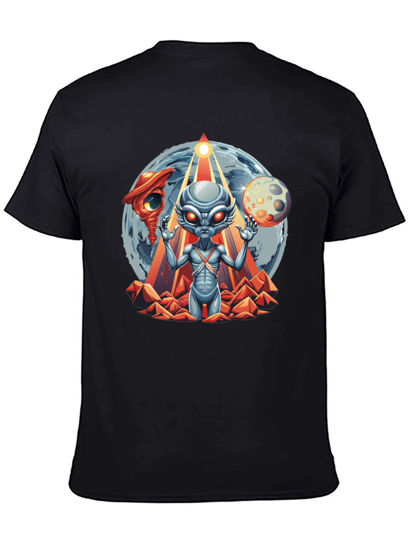 Alien Graphic T-Shirt: Sci-Fi Style Black Tee