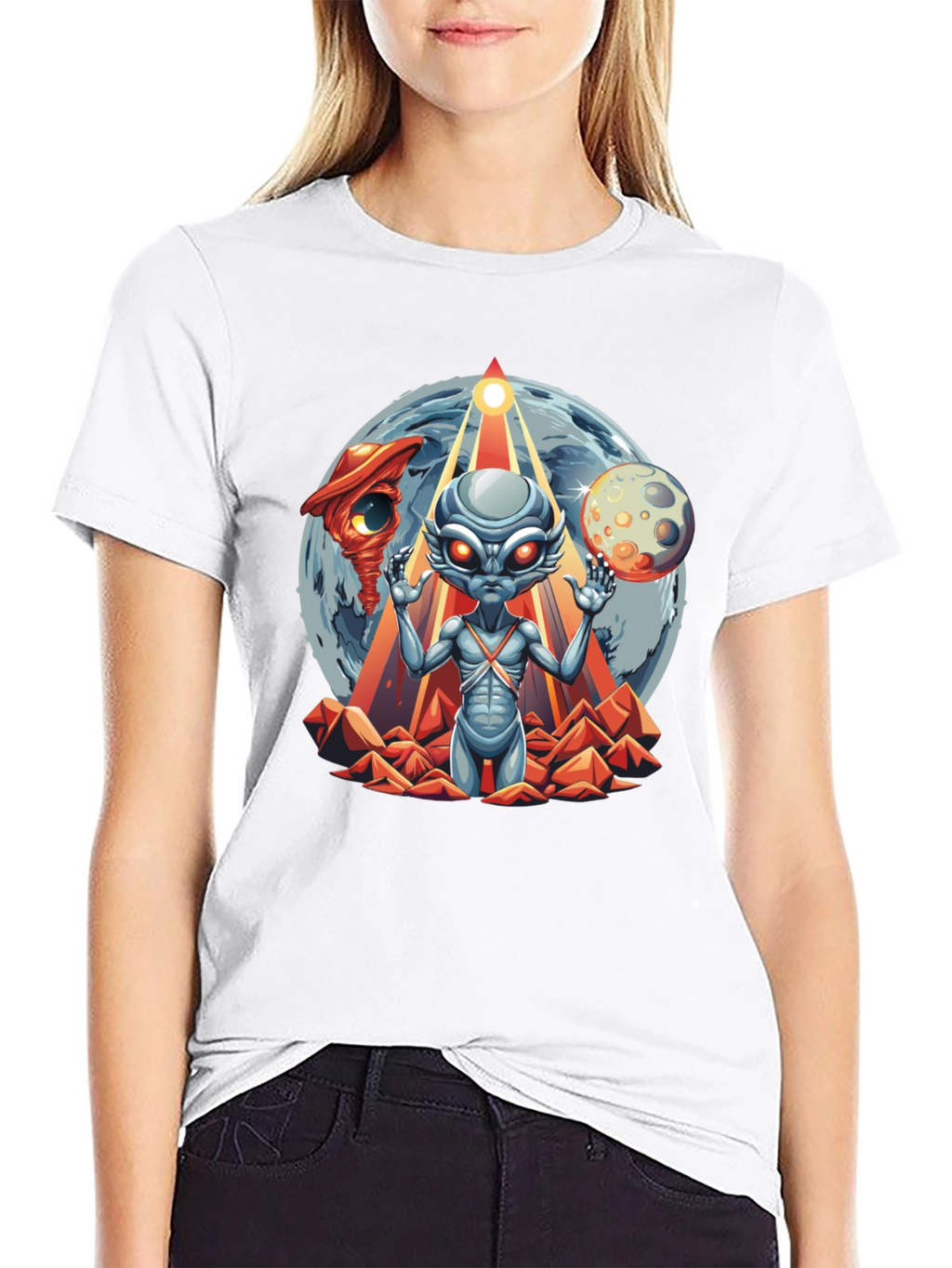 Alien Graphic T-Shirt: Sci-Fi Style Black Tee
