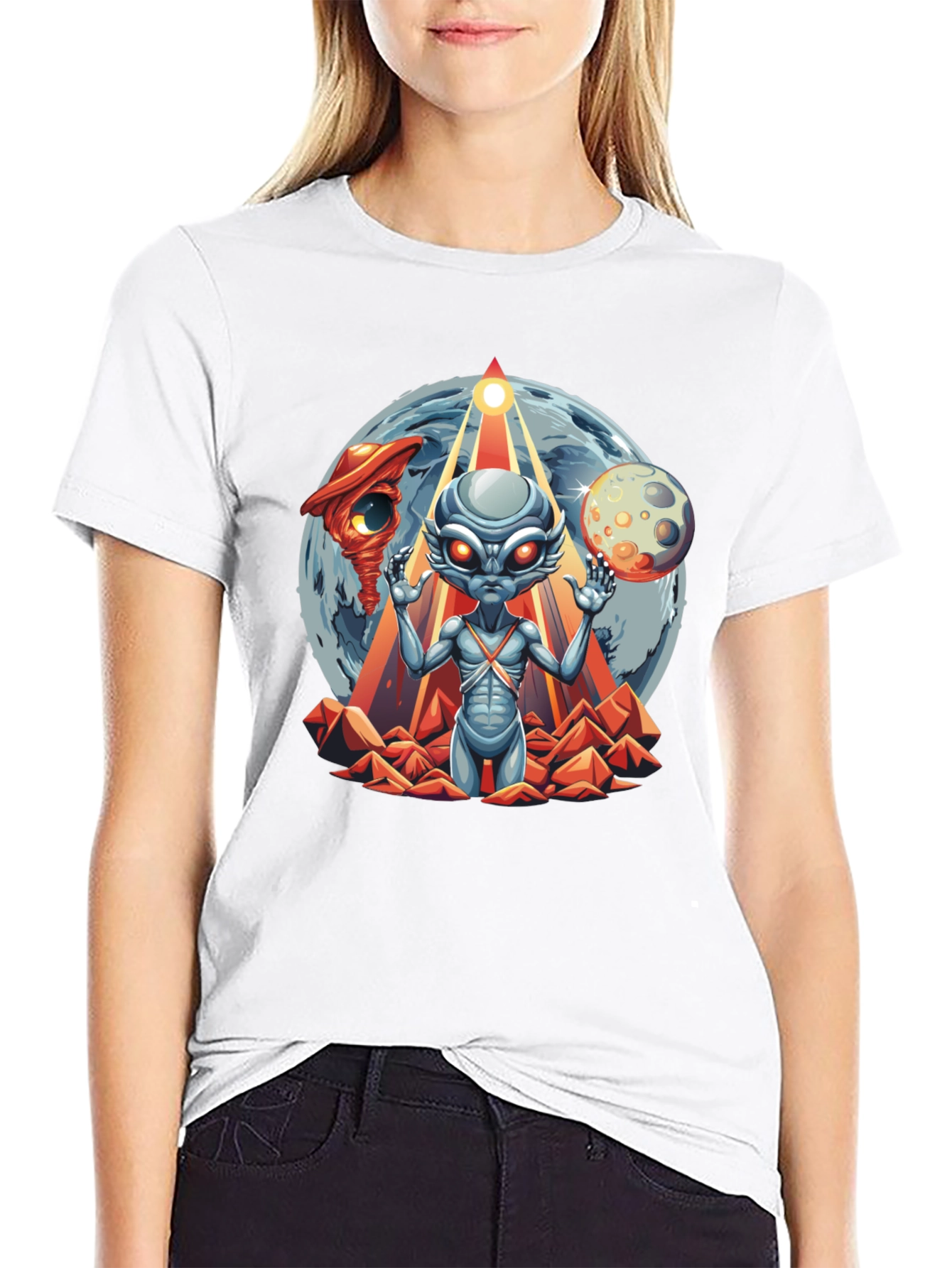 Alien Graphic T-Shirt: Sci-Fi Style Black Tee