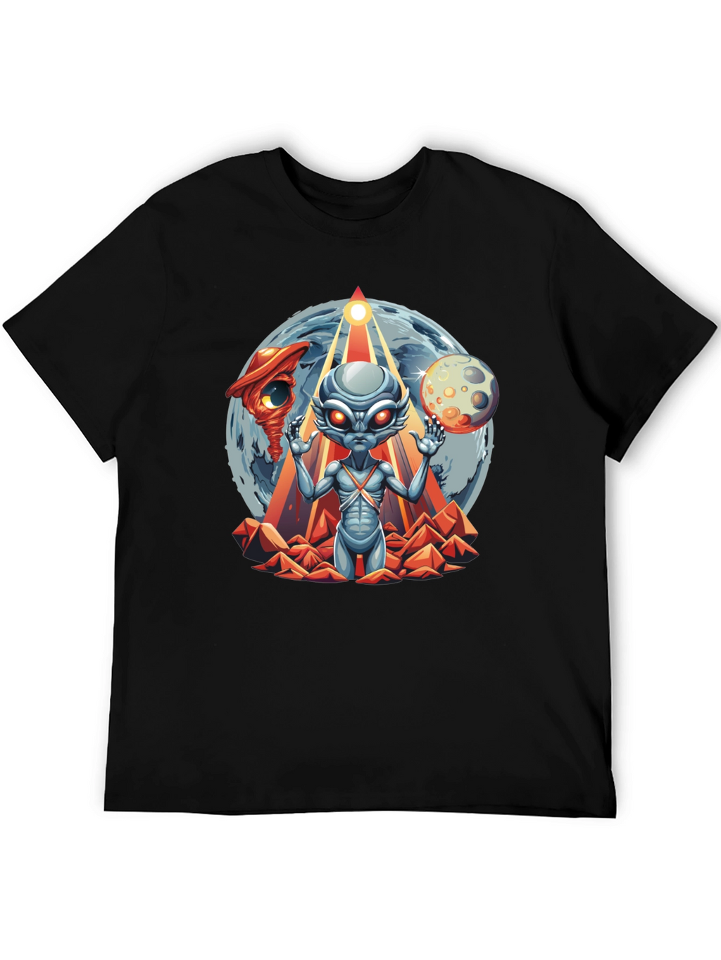 Alien Graphic T-Shirt: Sci-Fi Style Black Tee
