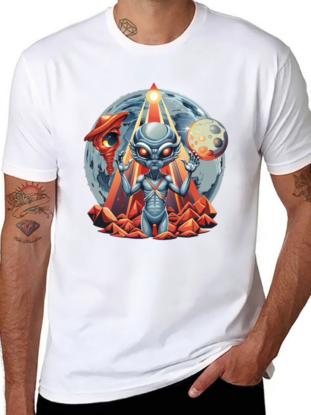 Alien Graphic T-Shirt: Sci-Fi Style Black Tee