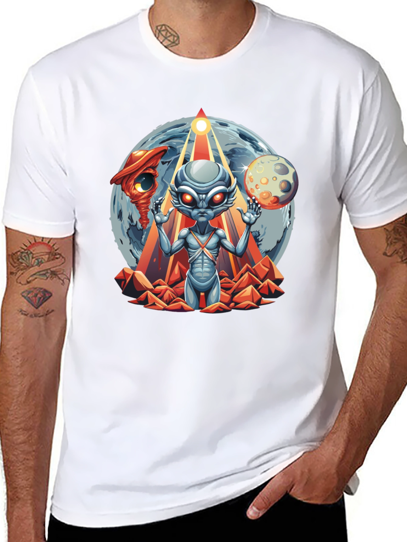 Alien Graphic T-Shirt: Sci-Fi Style Black Tee