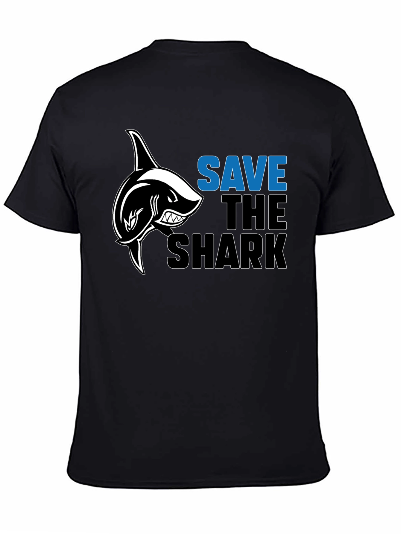 Save The Sharks Graphic Tee - Black