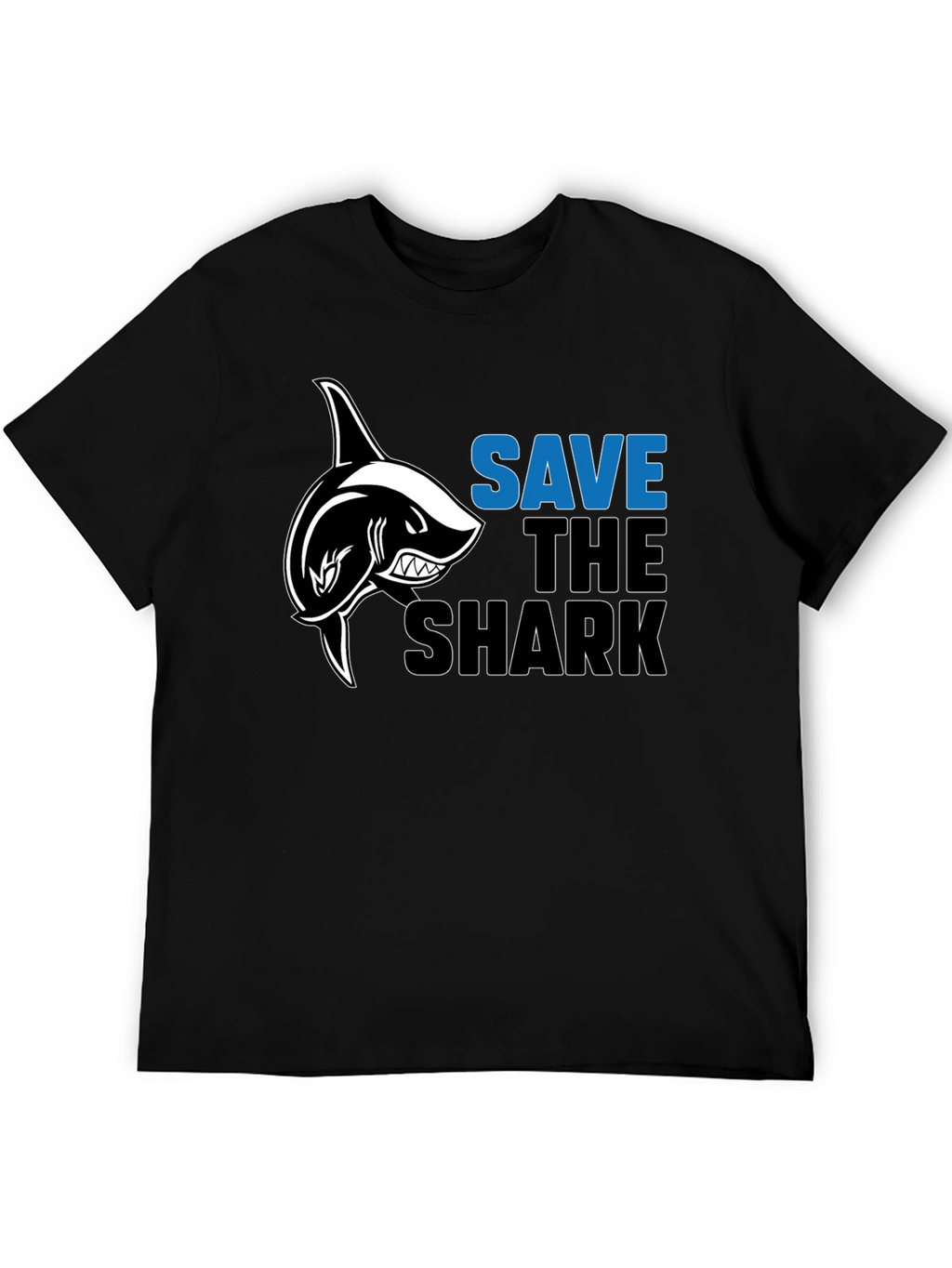 Save The Sharks Graphic Tee - Black