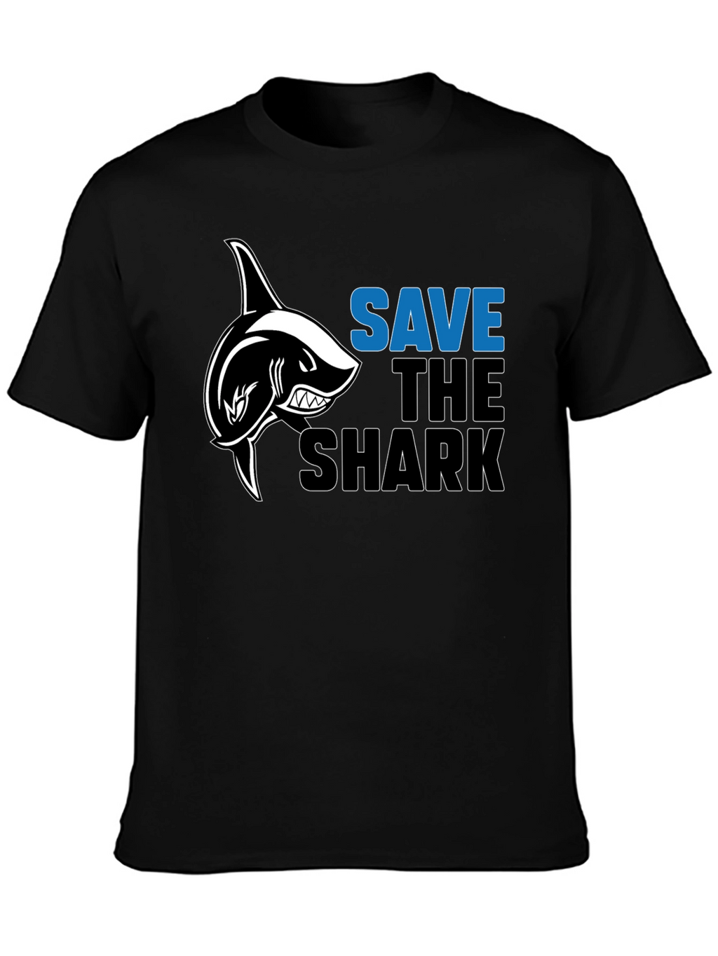 Save The Sharks Graphic Tee - Black