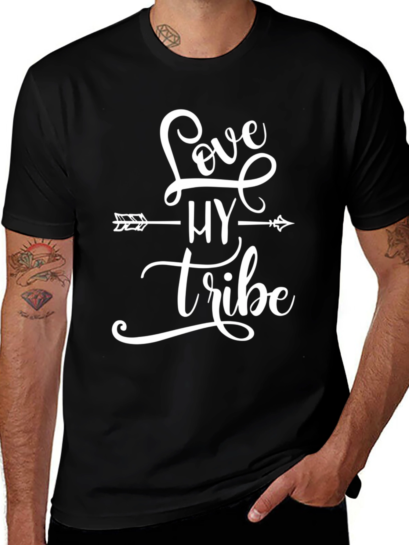 Love My Tribe Graphic T-Shirt - Casual Cotton Tee