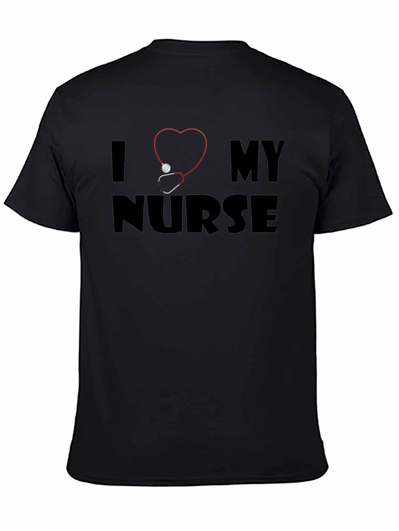 I Heart My Nurse T-Shirt - Stethoscope Heart Design