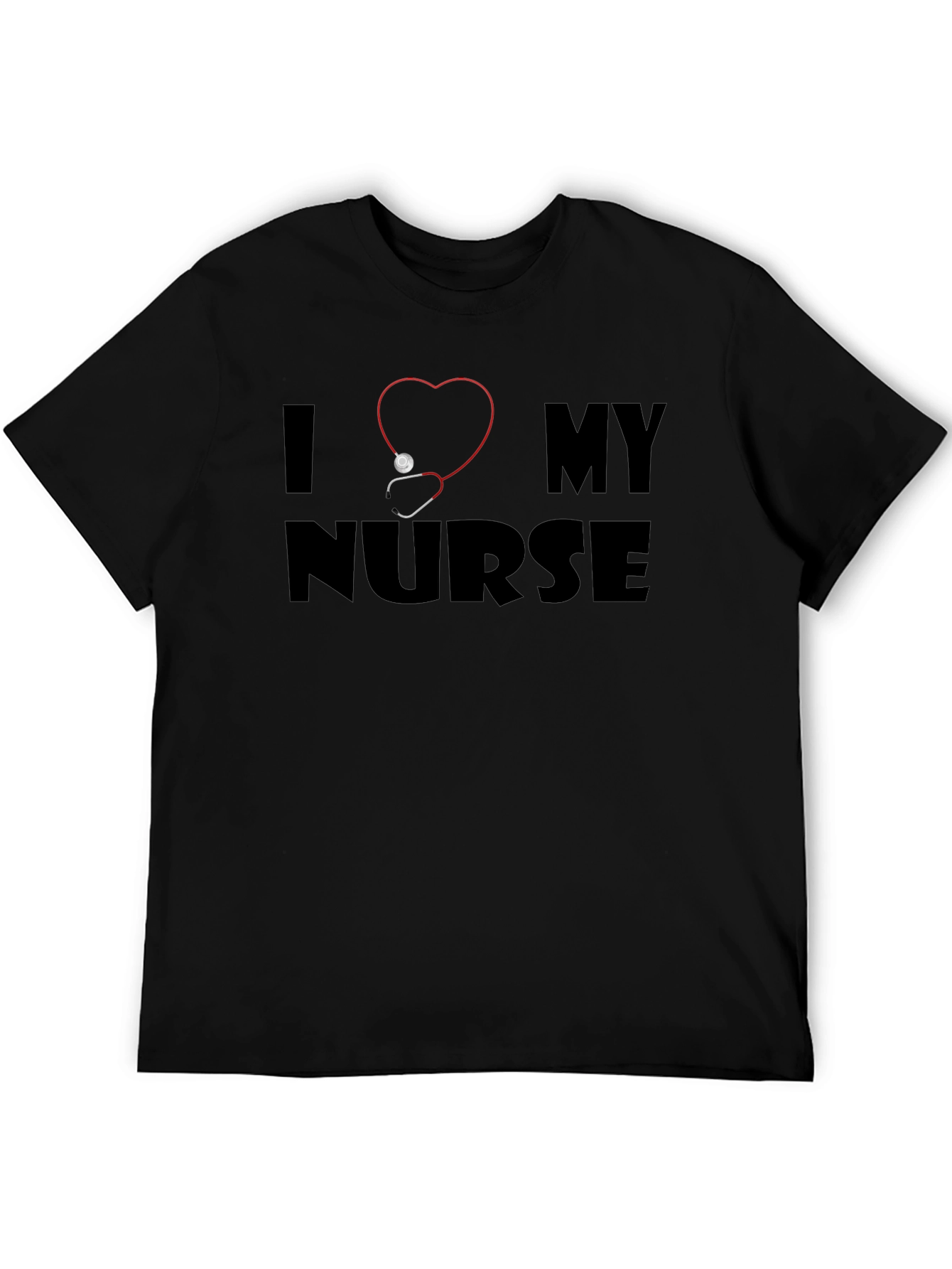 I Heart My Nurse T-Shirt - Stethoscope Heart Design