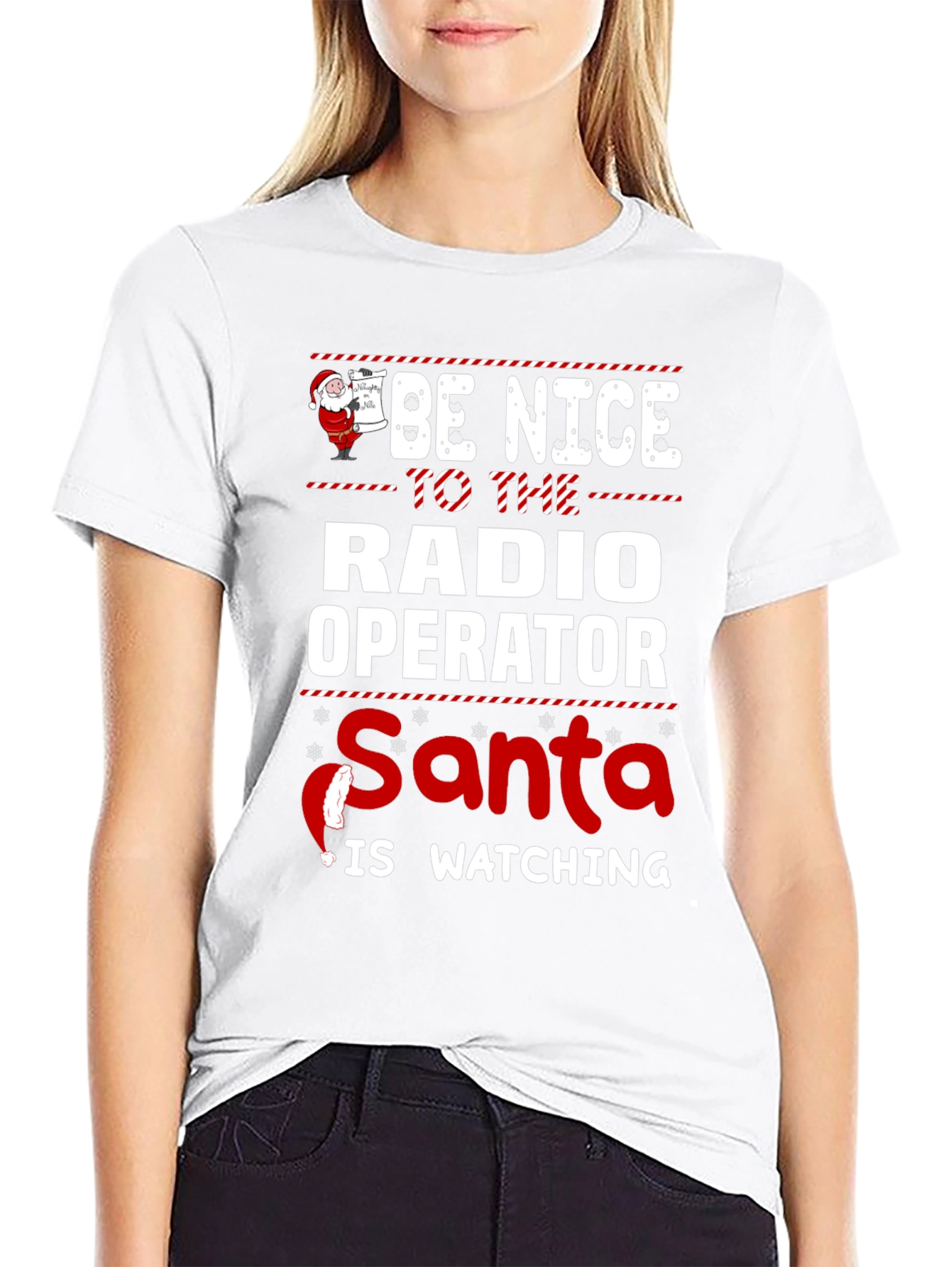 Be Nice to The Radio Operator Santa T-Shirt
